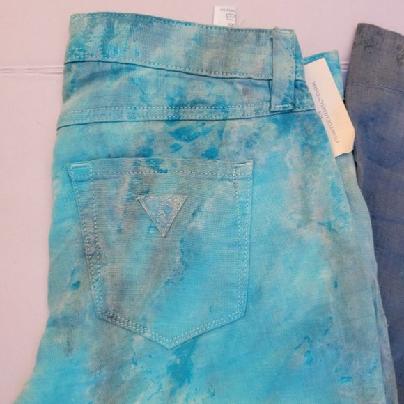 GUESS Women's Brittney Flare Linen Pants sz 23 - Picture 3 of 4